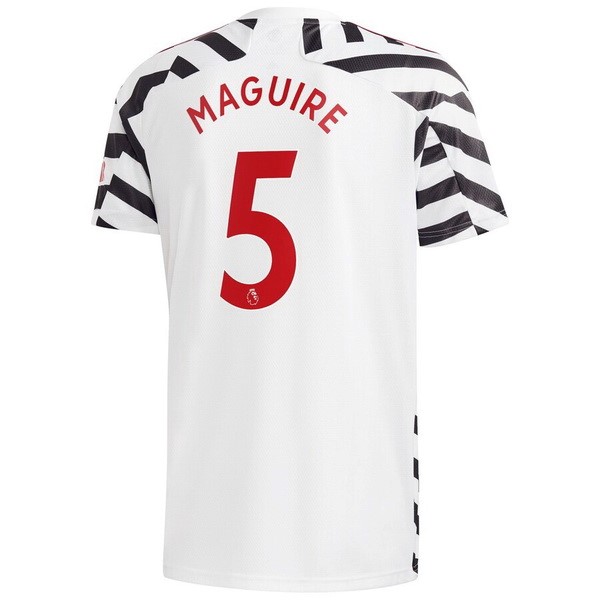 Camiseta Manchester United NO.5 Maguire Replica Tercera Ropa 2020/21 Blanco